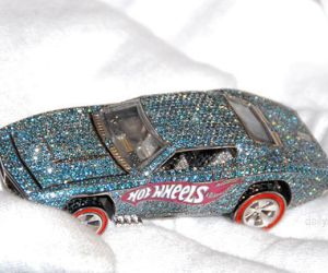  Hot Wheels car with white diamonds and rubies