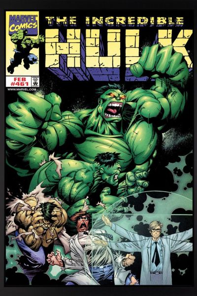 Vintage Hulk comic book cover featuring the Incredible Hulk in action, showcased as part of a collectable Marvel comic book collection.