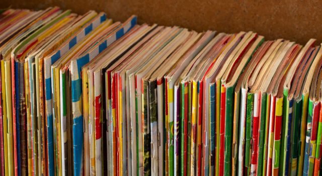 row of comics