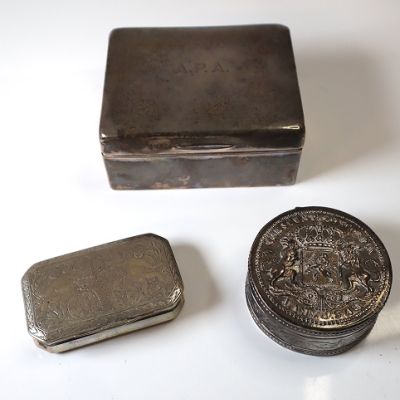 Austrian Engraved Silver Snuff Box